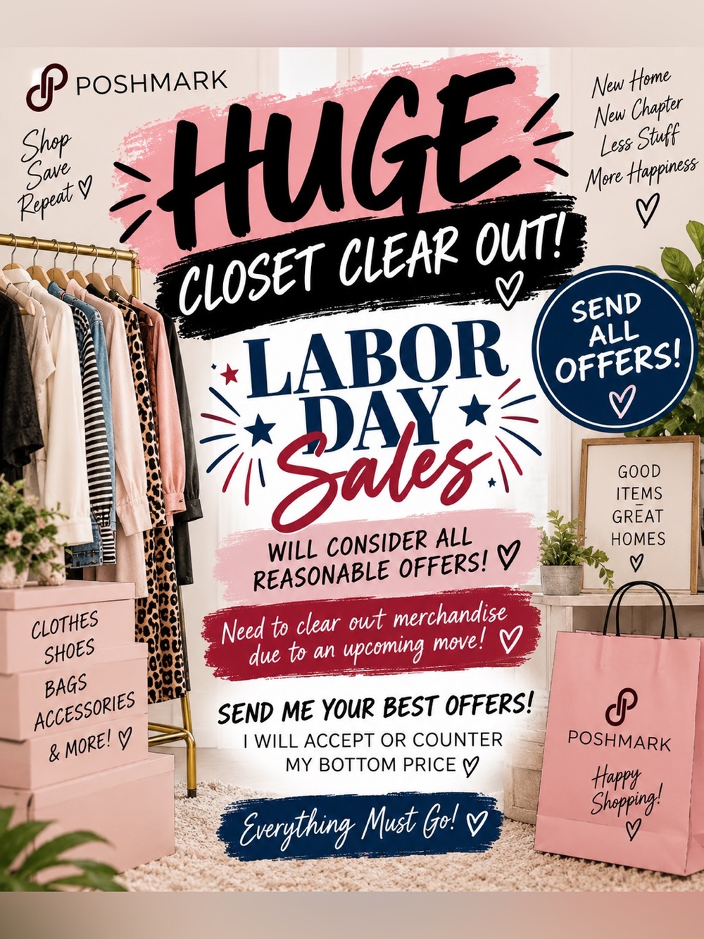 🚨 HUGE CLOSET CLEAR OUT — LABOR DAY SALE! 🚨